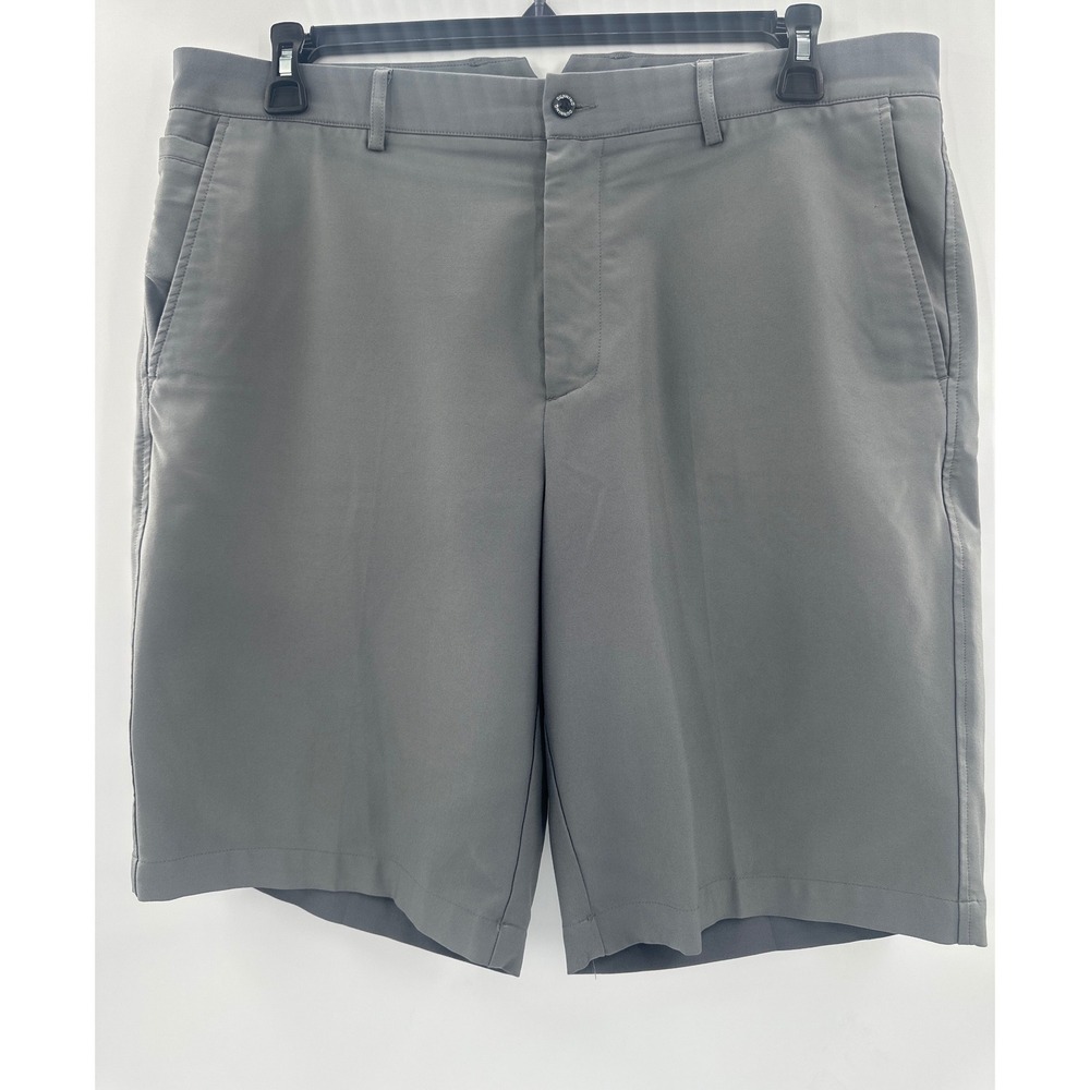 Dunning Golf Shorts Mens 36 Gray Performance Flat Front Lightweight Technical